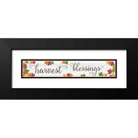 Harvest Black Modern Wood Framed Art Print with Double Matting by CAD Designs
