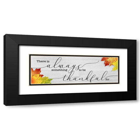 Always Thankful Black Modern Wood Framed Art Print with Double Matting by CAD Designs