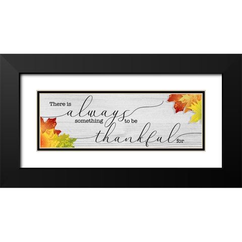 Always Thankful Black Modern Wood Framed Art Print with Double Matting by CAD Designs
