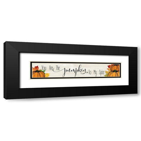 Pumpkin to my Spice Black Modern Wood Framed Art Print with Double Matting by CAD Designs