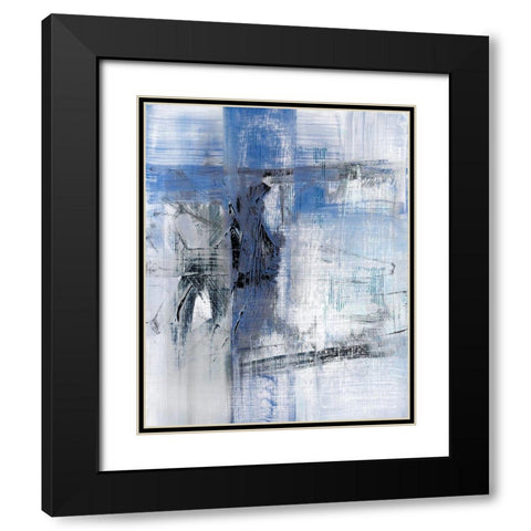 Reflections in Indigo Black Modern Wood Framed Art Print with Double Matting by Jill, Susan
