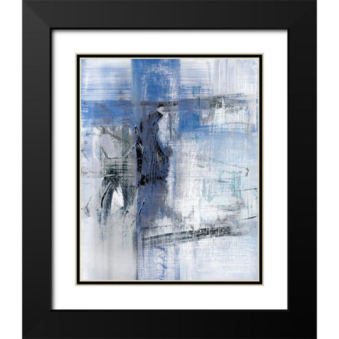 Reflections in Indigo Black Modern Wood Framed Art Print with Double Matting by Jill, Susan