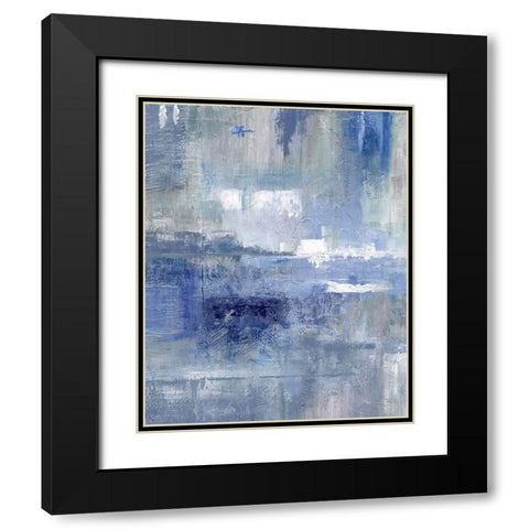 Bay View Indigo Black Modern Wood Framed Art Print with Double Matting by Nan