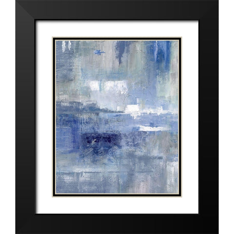 Bay View Indigo Black Modern Wood Framed Art Print with Double Matting by Nan