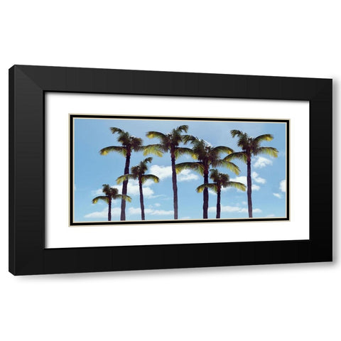 Paradise Palms Black Modern Wood Framed Art Print with Double Matting by Carpentieri, Natalie