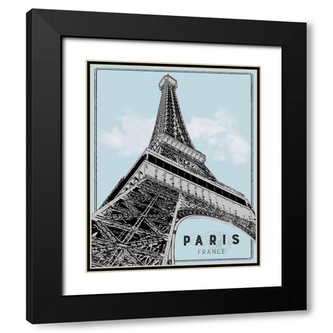 Mid Modern Paris Black Modern Wood Framed Art Print with Double Matting by Carpentieri, Natalie