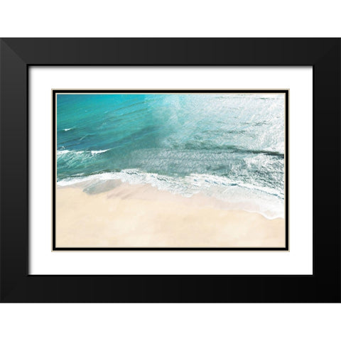 Maui Tides Black Modern Wood Framed Art Print with Double Matting by Carpentieri, Natalie