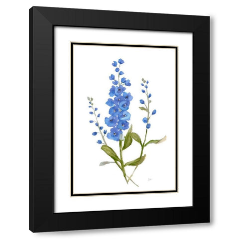 Petite Botanical I Black Modern Wood Framed Art Print with Double Matting by Nan