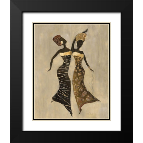 Celebration I Black Modern Wood Framed Art Print with Double Matting by Shaternik, Julia