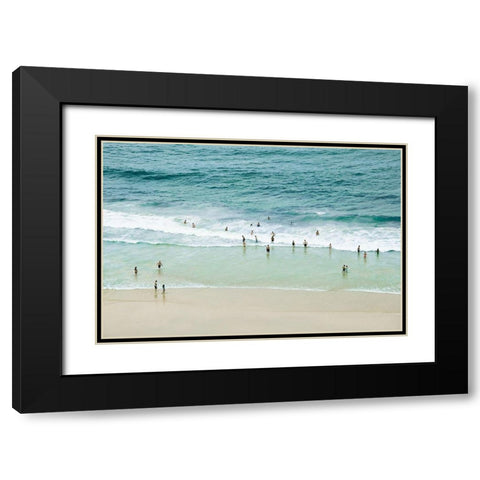 Paradise Beach Black Modern Wood Framed Art Print with Double Matting by Bibikow, Walter