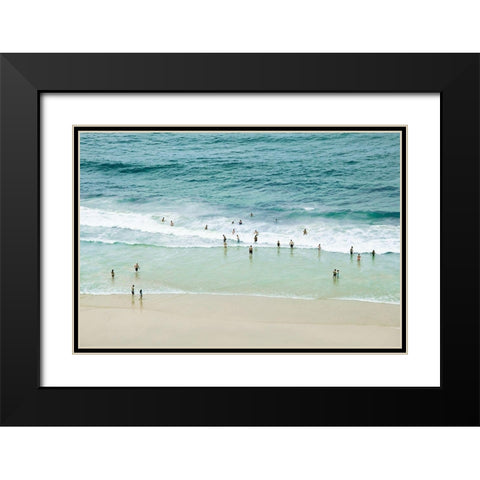 Paradise Beach Black Modern Wood Framed Art Print with Double Matting by Bibikow, Walter