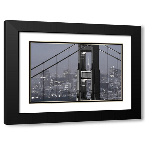 Skyline View Black Modern Wood Framed Art Print with Double Matting by Goldstein, Jim