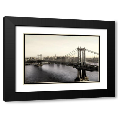 Vintage Manhattan Black Modern Wood Framed Art Print with Double Matting by Delimont, Danita