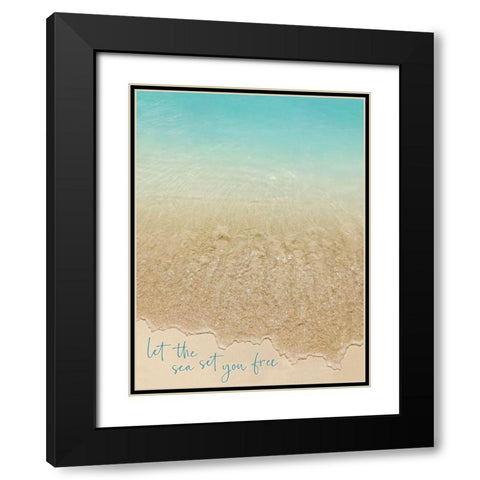 Calm Waters Black Modern Wood Framed Art Print with Double Matting by Carpentieri, Natalie