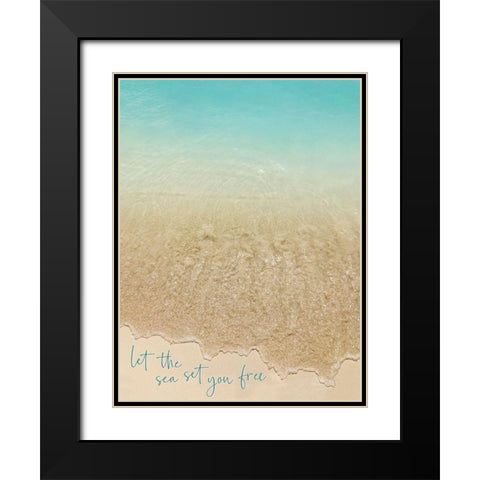 Calm Waters Black Modern Wood Framed Art Print with Double Matting by Carpentieri, Natalie
