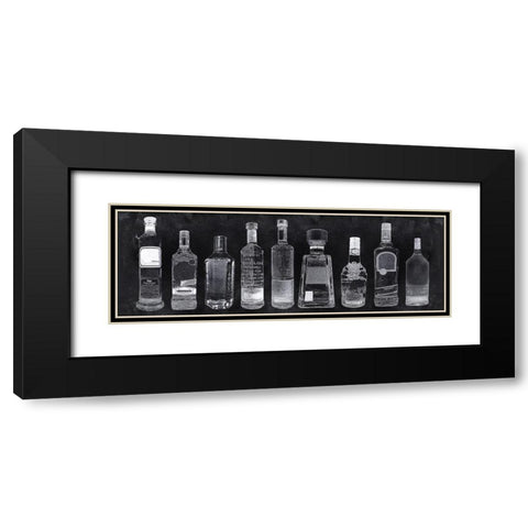 Bar Cart Black Modern Wood Framed Art Print with Double Matting by Carpentieri, Natalie