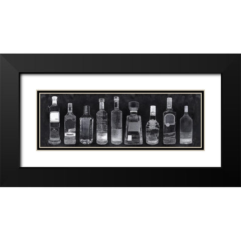 Bar Cart Black Modern Wood Framed Art Print with Double Matting by Carpentieri, Natalie