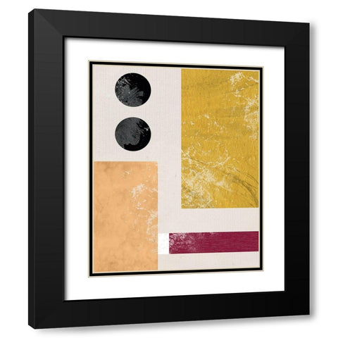 Essie Abstract I Black Modern Wood Framed Art Print with Double Matting by Santiago, Daniela