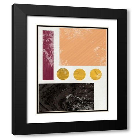 Essie Abstract II Black Modern Wood Framed Art Print with Double Matting by Santiago, Daniela