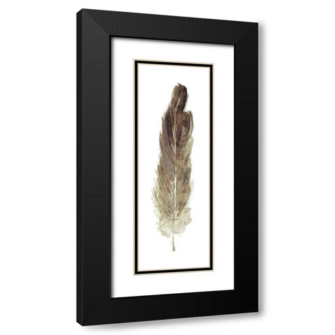 Soft Feather I Black Modern Wood Framed Art Print with Double Matting by Swatland, Sally