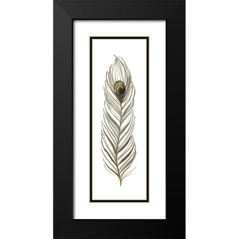 Soft Feather II Black Modern Wood Framed Art Print with Double Matting by Swatland, Sally