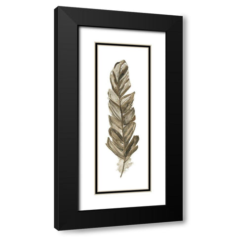 Soft Feather III Black Modern Wood Framed Art Print with Double Matting by Swatland, Sally