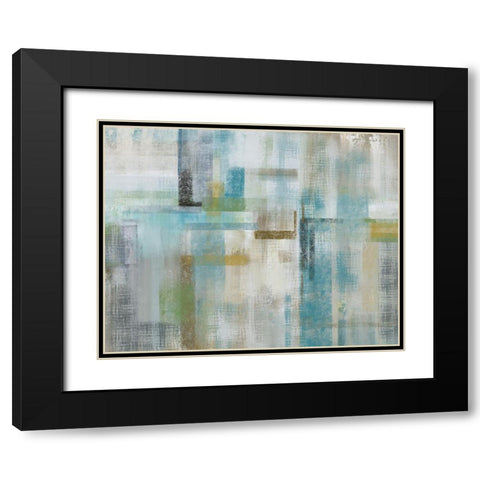Bits and Pieces Black Modern Wood Framed Art Print with Double Matting by Nan