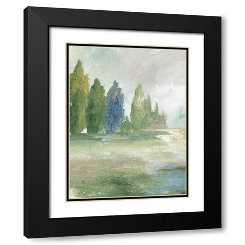 Jeweled Valley I Black Modern Wood Framed Art Print with Double Matting by Nan