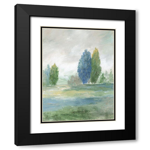 Jeweled Valley II Black Modern Wood Framed Art Print with Double Matting by Nan