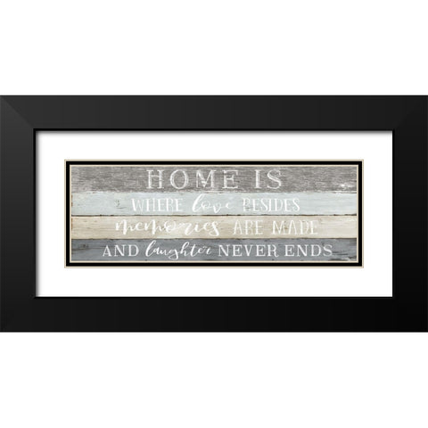 Home is Where Black Modern Wood Framed Art Print with Double Matting by Carpentieri, Natalie