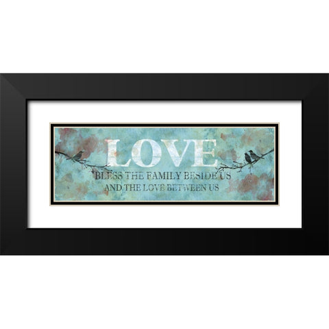Love Between Us Black Modern Wood Framed Art Print with Double Matting by Robinson, Carol