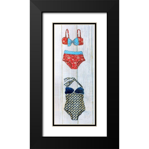 Vintage Bathing Suit - Detail I Black Modern Wood Framed Art Print with Double Matting by Tava Studios