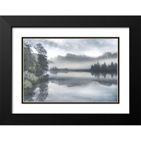 Gift of Silence Black Modern Wood Framed Art Print with Double Matting by Weisz, Irene