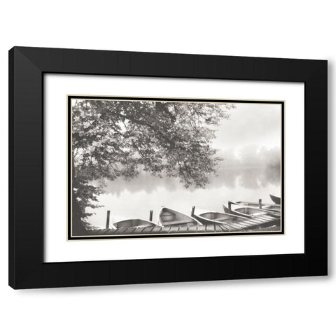 Morning Black Modern Wood Framed Art Print with Double Matting by Weisz, Irene