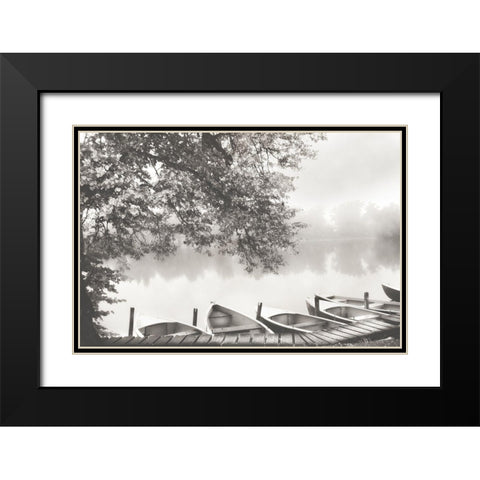 Morning Black Modern Wood Framed Art Print with Double Matting by Weisz, Irene