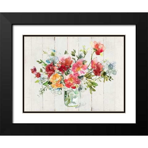 My Summer Garden I Black Modern Wood Framed Art Print with Double Matting by Robinson, Carol