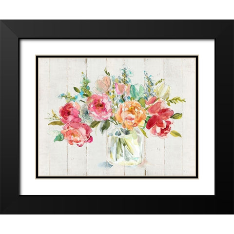 My Summer Garden II Black Modern Wood Framed Art Print with Double Matting by Robinson, Carol
