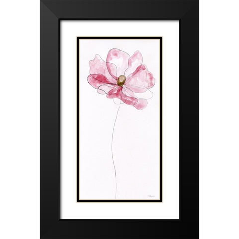 Sketchy Floral I Black Modern Wood Framed Art Print with Double Matting by Craven, Katrina
