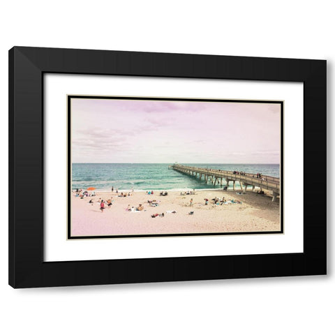Deerfield Beach Black Modern Wood Framed Art Print with Double Matting by Bibikow, Walter