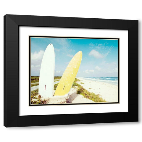 Punta Morena Beach Black Modern Wood Framed Art Print with Double Matting by DeFreitas, Michael