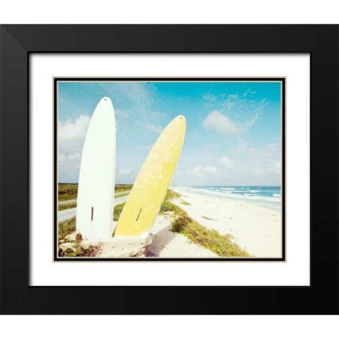 Punta Morena Beach Black Modern Wood Framed Art Print with Double Matting by DeFreitas, Michael