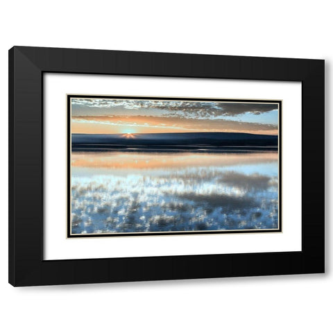 Serene Sunrise Black Modern Wood Framed Art Print with Double Matting by Jaynes, William D.
