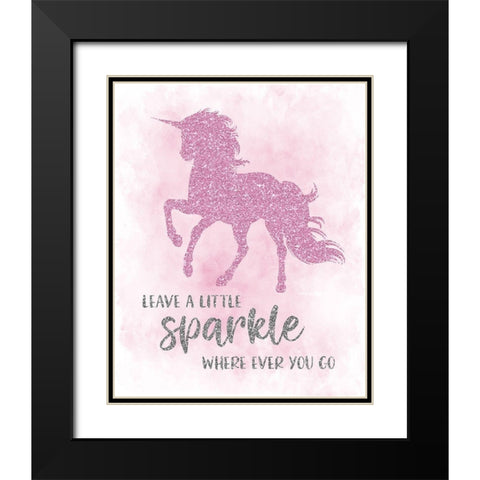 Sparkle Black Modern Wood Framed Art Print with Double Matting by Carpentieri, Natalie