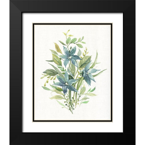 Greenery I Black Modern Wood Framed Art Print with Double Matting by Robinson, Carol