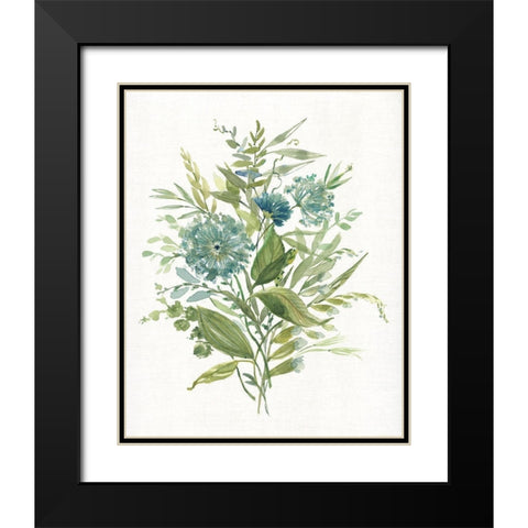 Greenery II Black Modern Wood Framed Art Print with Double Matting by Robinson, Carol