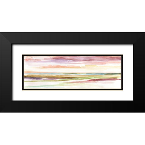 Spectrum Sunset II Black Modern Wood Framed Art Print with Double Matting by Nan