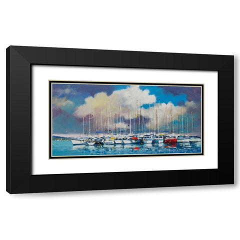 Harbour Black Modern Wood Framed Art Print with Double Matting by Orme, E. Anthony