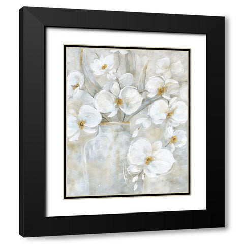 Orchid Mystic Black Modern Wood Framed Art Print with Double Matting by Nan