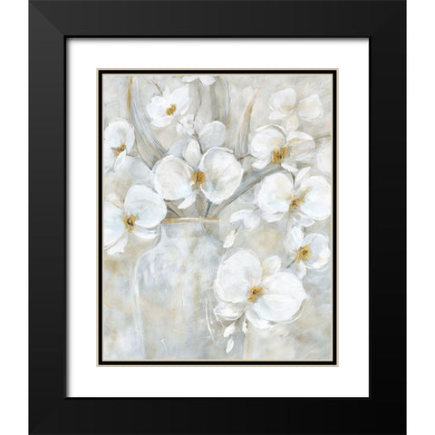 Orchid Mystic Black Modern Wood Framed Art Print with Double Matting by Nan