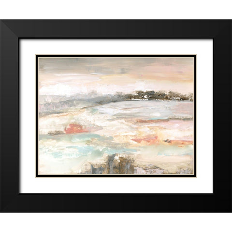 September Sky Black Modern Wood Framed Art Print with Double Matting by Nan